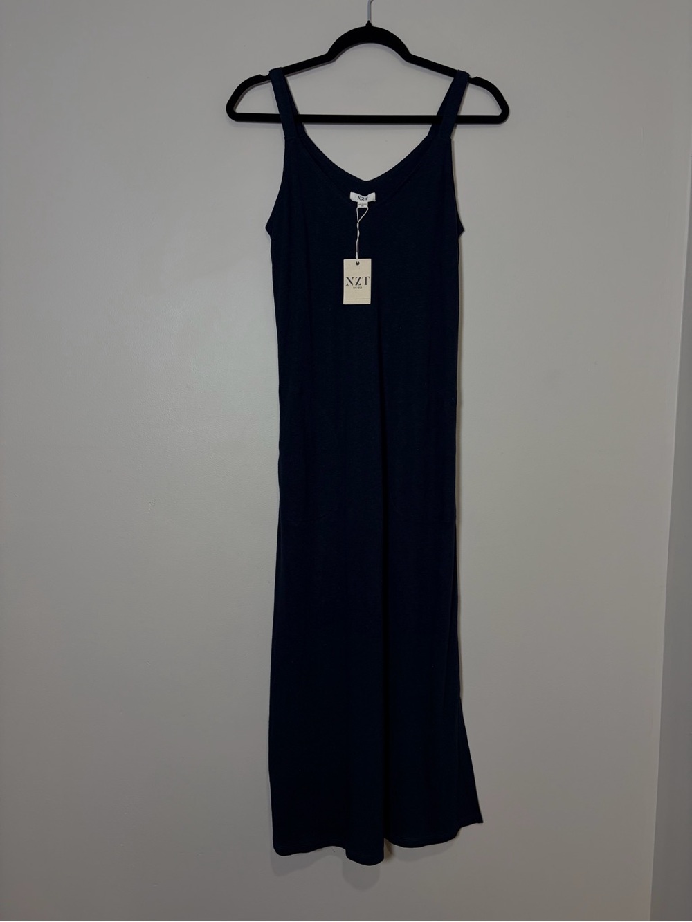 NZT by Nic & Zoe | New Linen blend maxi dress Women’s size XS dark indigo blue